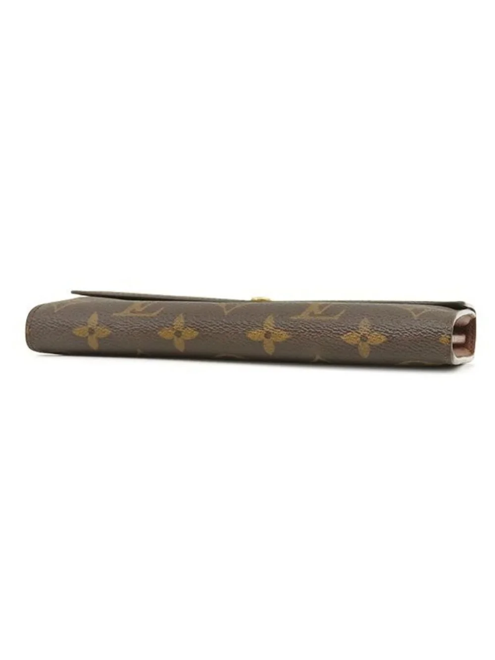 Louis Vuitton Wallet Portefeuille Sarah Monogram Canvas Gold Brown Bifold